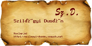 Szilágyi Dusán névjegykártya